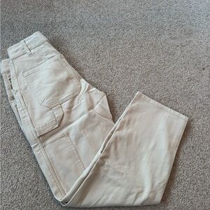 Cream Aritzia cargo Pants